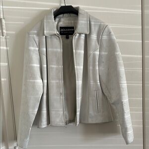 Wilson White Leather Jacket Modern Minimalist Design